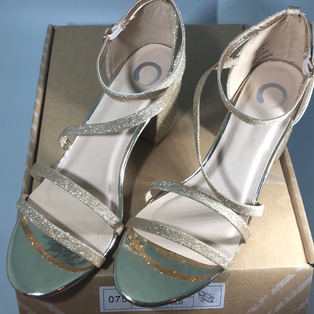 Sparkle gold heels